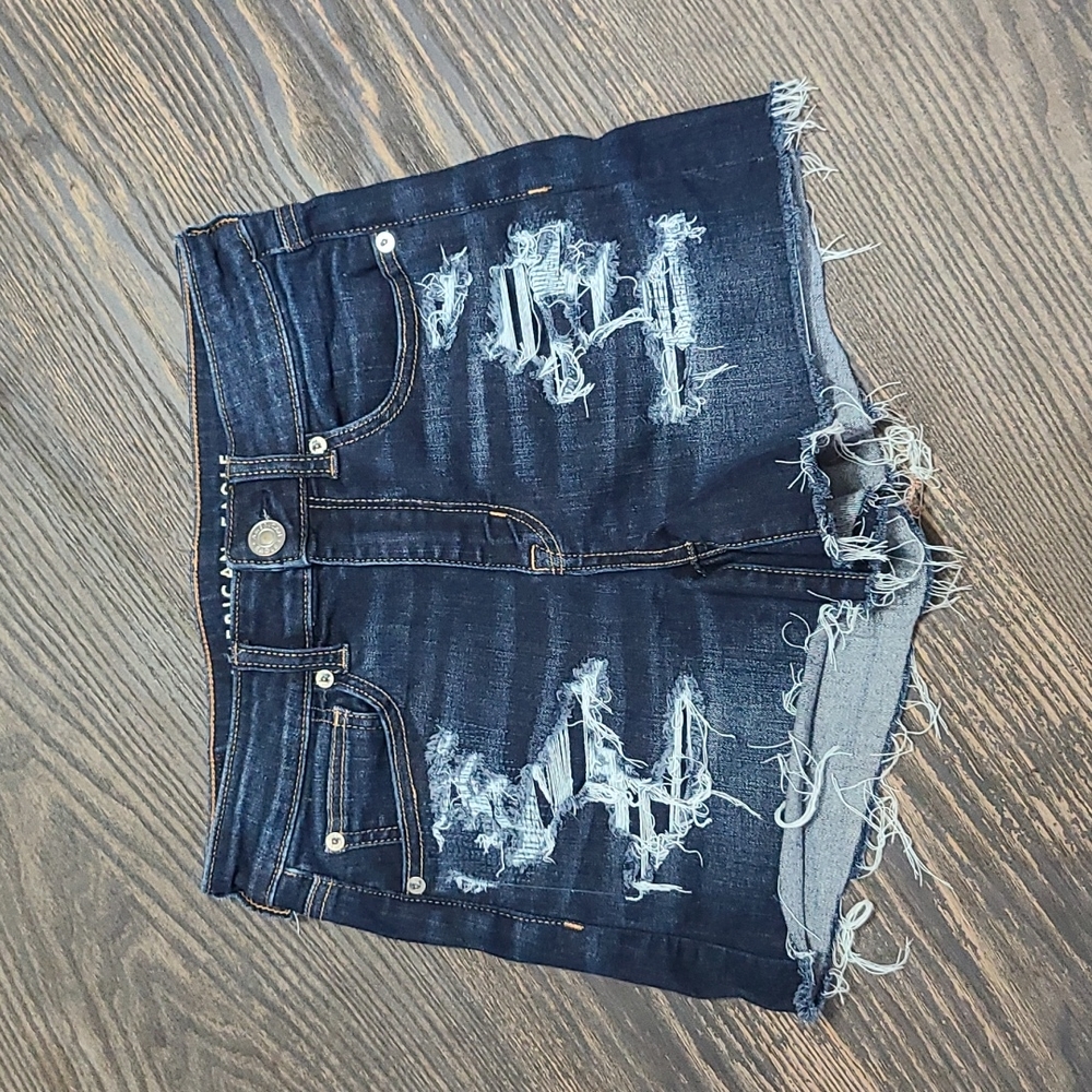 American Eagle hi-rise shortie shorts size 4